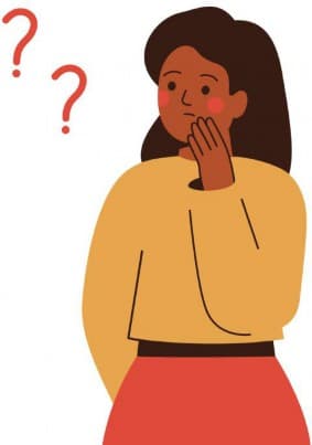 illustration of a woman who appears to be thinking