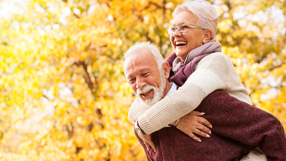 Healthy Senior Couple with Dentures