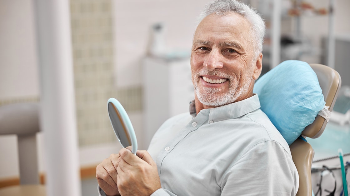 Mature Man at Dentist Office