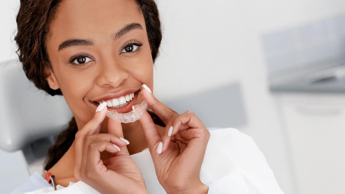 Teen with Clear Aligner Photo